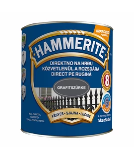 Hammerite fényes - 2,5 l grafitszürke | közvetlenül a rozsdára Hammerite fényes - 2,5 l grafitszürke | közvetlenül a rozsdára
