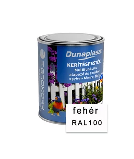 Dunaplaszt kerítésfesték 0,75 l 100 fehér Multifunkciós Dunaplaszt kerítésfesték 0,75 l 100 fehér Multifunkciós