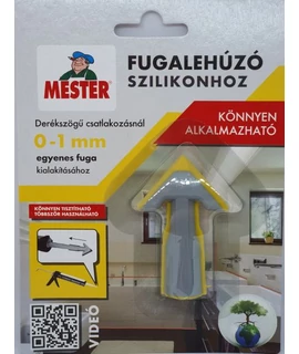MESTER Fugalehúzó szilikonhoz 0-1 mm, egyenes (szürke/sárga)