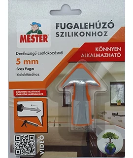 MESTER Fugalehúzó szilikonhoz 5 mm, íves (szürke/narancs)