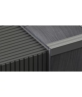 Profilplast öntapadós lépcsőélvédő 24,5 x 10mm eloxált matt ezüst 2,70 m
