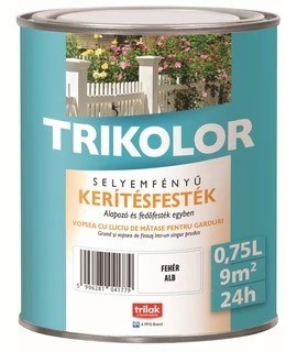 TRIKOLOR kerítésfesték tűzpiros selyemfényű 0,75 l TRIKOLOR kerítésfesték tűzpiros selyemfényű 0,75 l