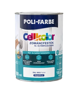 Cellkolor zománcfesték magasfényű 0,8 l RAL9003 fehér