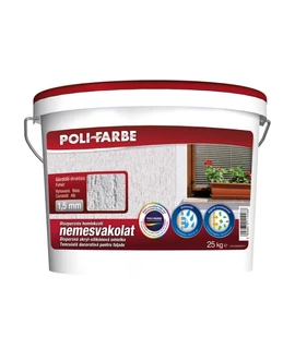 PoliFarbe nemesvakolat 25 kg 1,5 mm gördülő Fehér