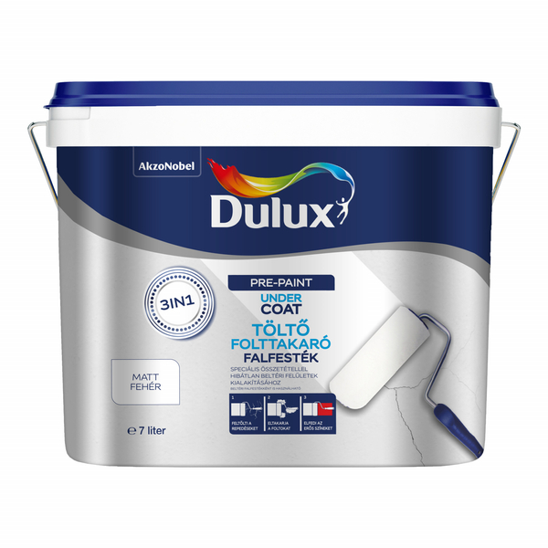Dulux undercoat 3in1 folttakaró,repedés javító falfesték 7 l fehér