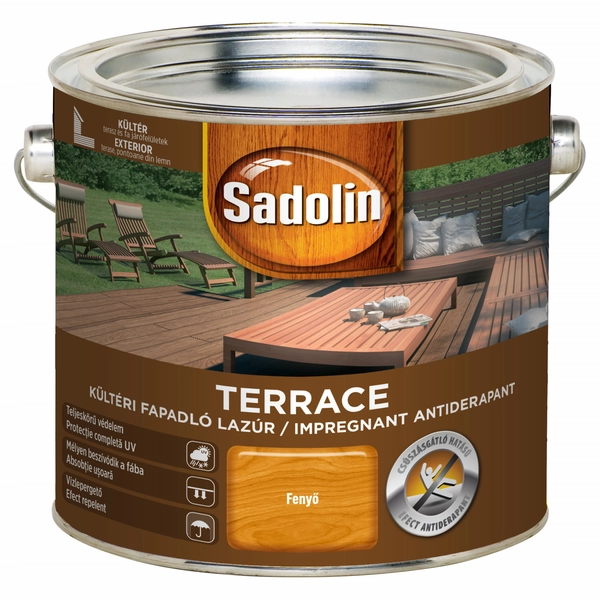 Sadolin TERRACE fapadló lazúr 2,5 l kültéri fenyő
