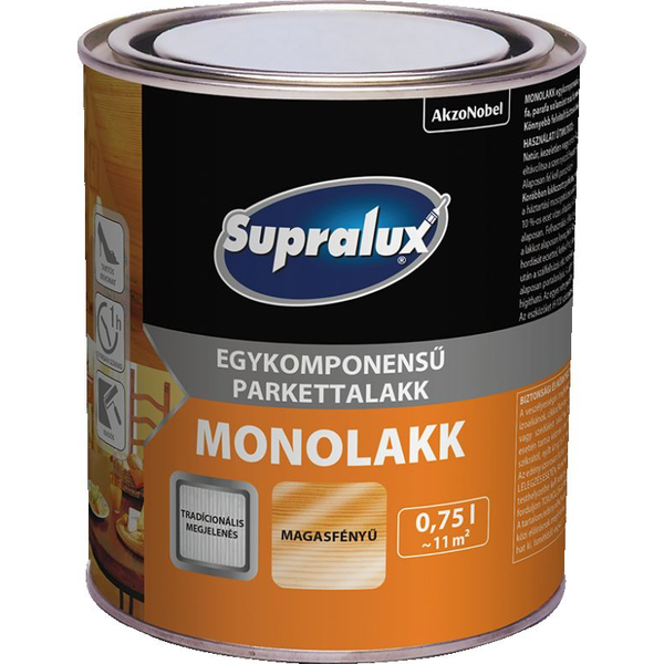 Supralux MONOLAKK parkettlakk 0,75 sf. 1 komponensű