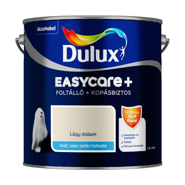 Dulux EASYCARE+ 2,5 l beltéri falfesték (Foltálló+kopásbiztos) Lágy dallam