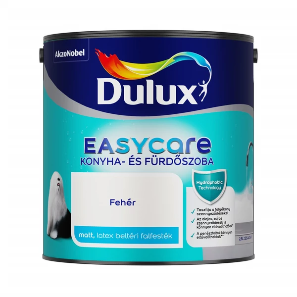 Dulux EASYCARE Konyha- és Fürdőszobafesték Fehér 2,5 l