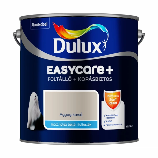 Dulux EasyCare+  2,5 l Agyag korsó beltéri falfesték