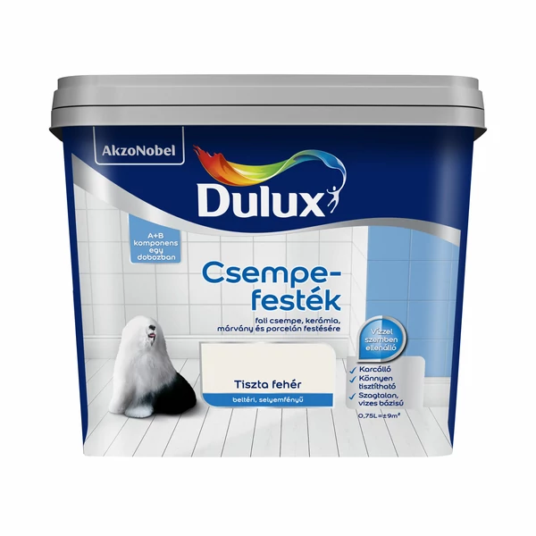 Dulux Simply Refresh csempefesték A+B 0,75 L Tiszta fehér