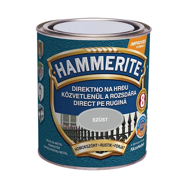 Hammerite homokszórt - 0,75 l ezüst | közvetlenül a rozsdára