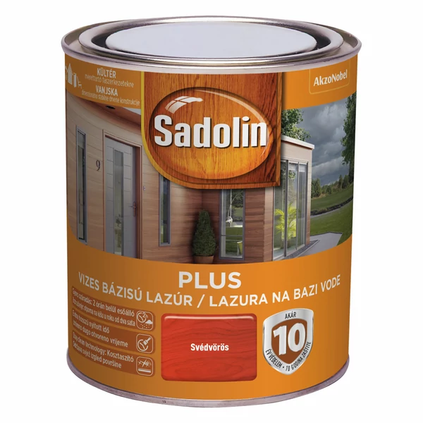 Sadolin Plus vastaglazúr Svédvörös 0,75 l