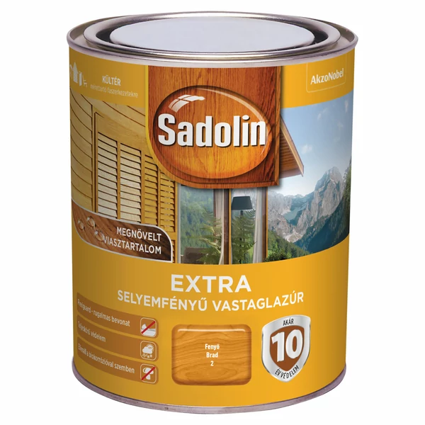 Sadolin Extra - fenyő 0,75 l | selyemfényű vastaglazúr