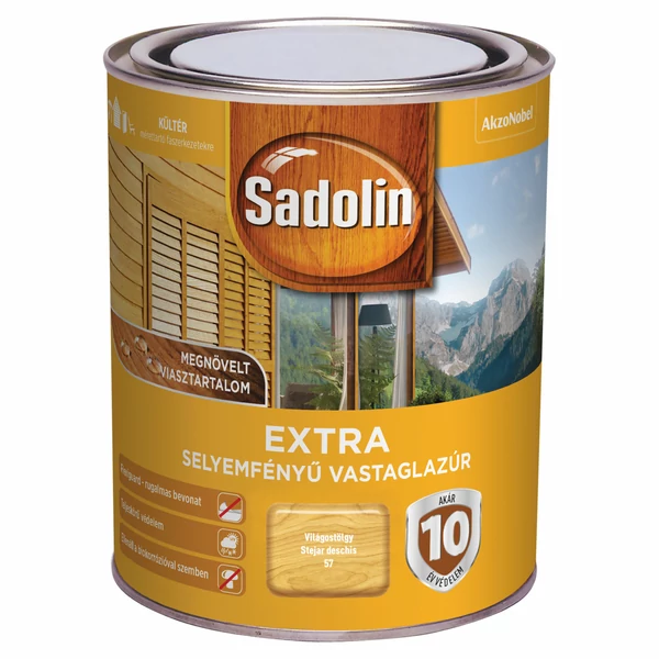 Sadolin Extra - világos tölgy 0,75 l | selyemfényű vastaglazúr