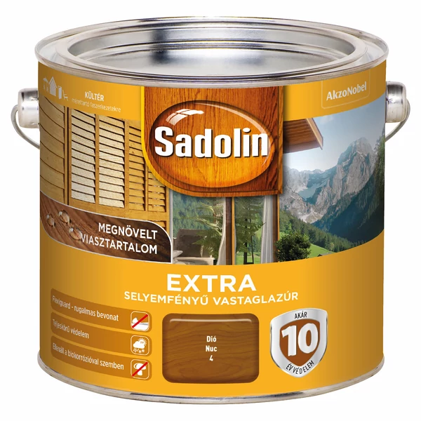 Sadolin Extra - dió 2,5 l | selyemfényű vastaglazúr
