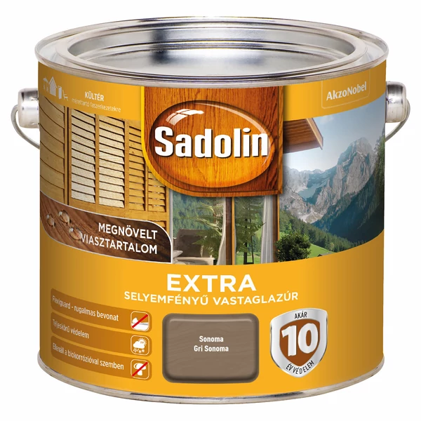 Sadolin Extra vastaglazúr 2,5 l Sonoma