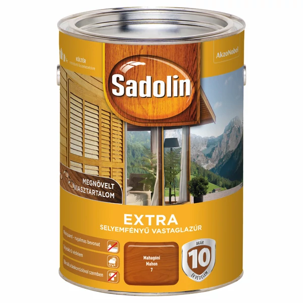 Sadolin Extra - mahagóni 5 l | selyemfényű vastaglazúr