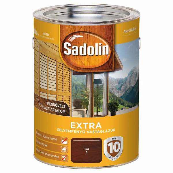 Sadolin Extra - teak 5 l | selyemfényű vastaglazúr