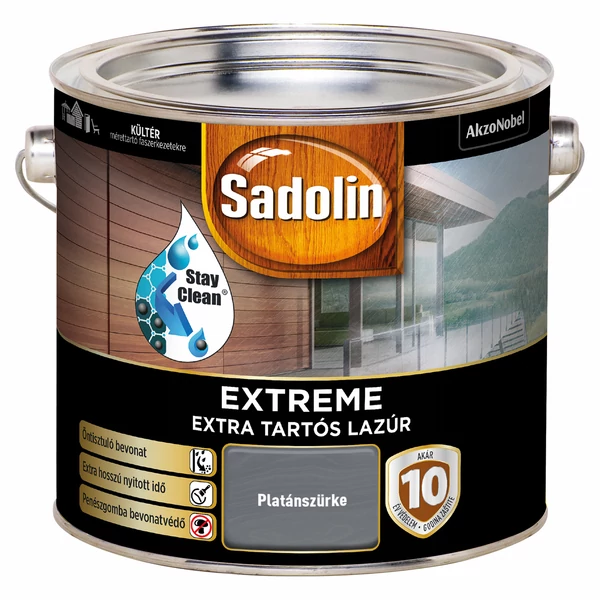 Sadolin Extreme extra tartós vastaglazúr 2,5 l Platánszürke
