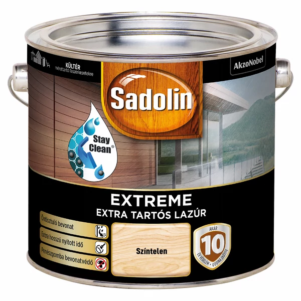 Sadolin Extreme extra tartós vastaglazúr 2,5 l színtelen