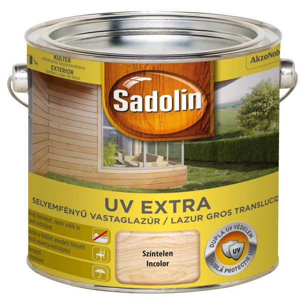 Sadolin Extra UV vastaglazúr 2,5 l kültéri színtelen