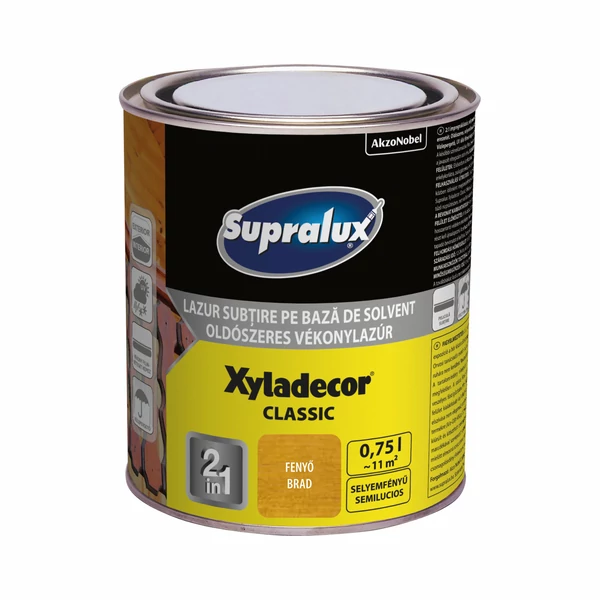 Supralux Xyladecor Classic Vékonylazúr Fenyő 0,75 l