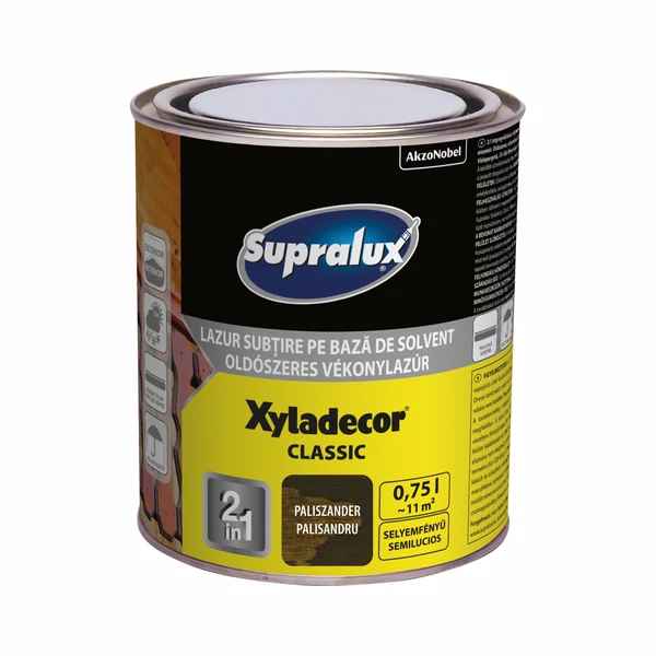 Supralux Xyladecor Classic Vékonylazúr Paliszander 0,75 l