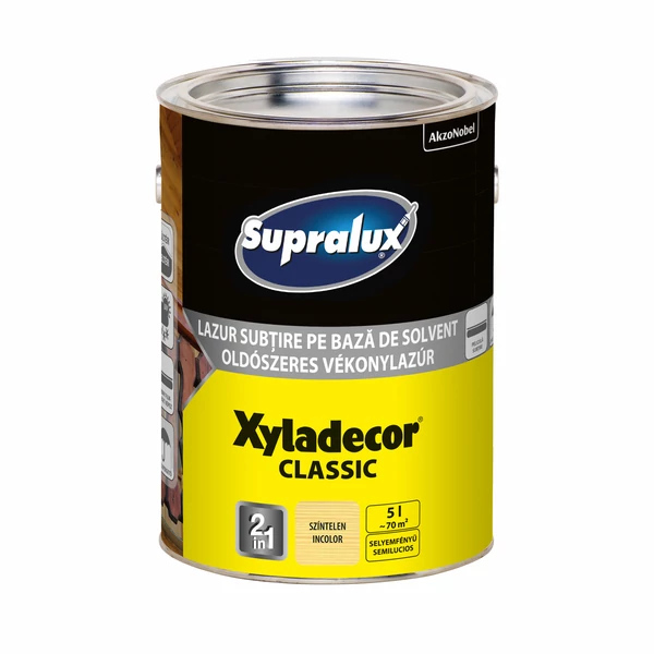 Supralux Xyladecor Classic Vékonylazúr Színtelen 5 l
