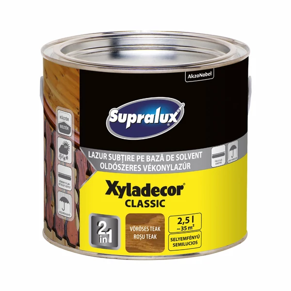 Supralux Xyladecor Classic Vékonylazúr Vörösesteak 2,5 l