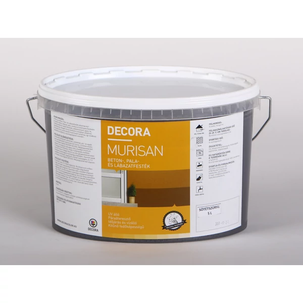 DECORA MURISAN beton-, pala- és lábazatfesték 5 l sötétszürke