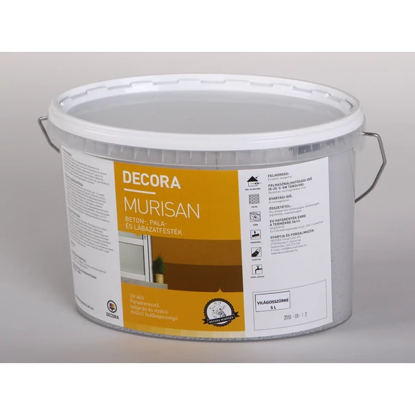 DECORA MURISAN beton-, pala- és lábazatfesték 5 l világosszürke