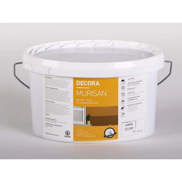 DECORA MURISAN beton-, pala- és lábazatfesték 2,5 l vörös