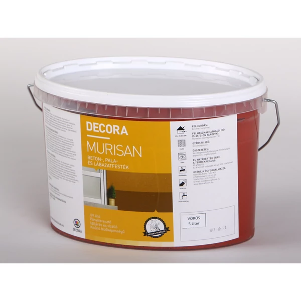 DECORA MURISAN beton-, pala- és lábazatfesték 5 l vörös