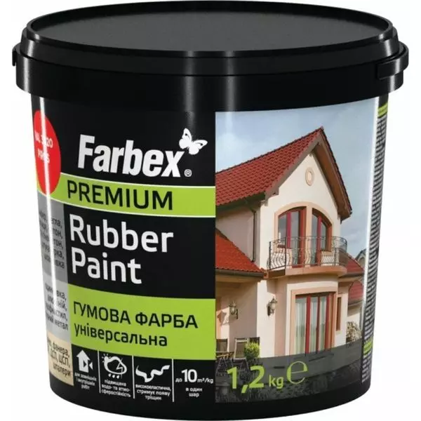 Farbex (Rubber Paint) elasztikus univerzális festék 1,2 kg szürke RAL7046