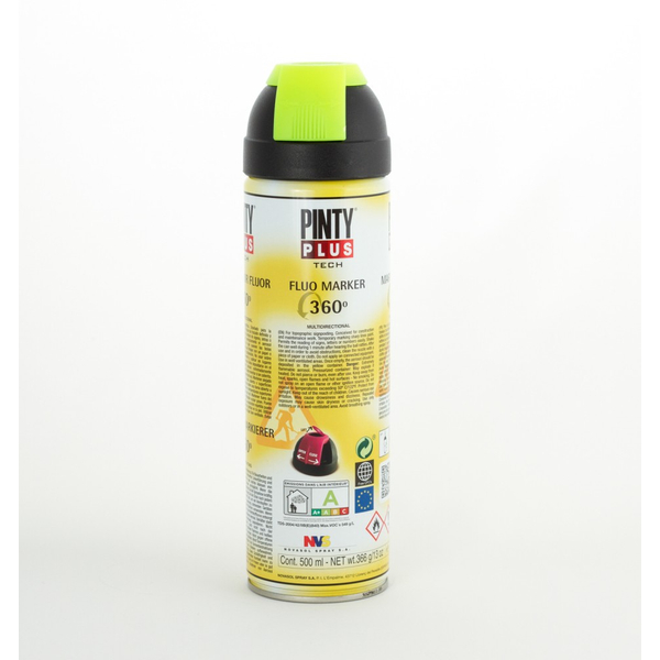 PINTY PLUS Tech jelölő spray 500 ml T146 sárga
