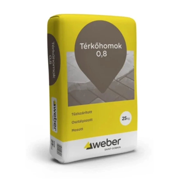 Weber térkőhomok 0,8 mm 25 kg | mosott és tűziszárított kvarchomok