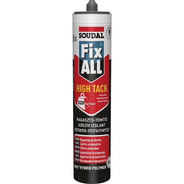 SOUDAL Fix All High-Tack fehér 290 ml | Hibrid polimer tömítő-ragasztó, gombásodásgátlóval