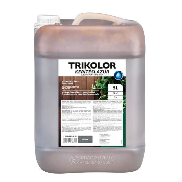Trikolor Kerítéslazúr Szürke 5 l