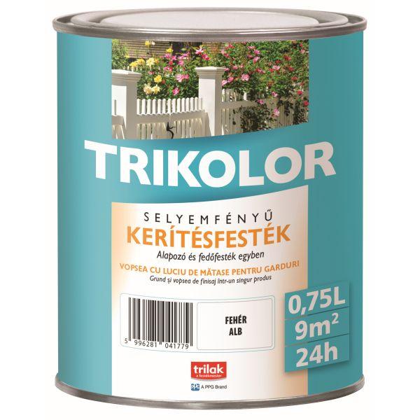 TRIKOLOR kerítésfesték csokoládébarna selyemfényű 0,75 l