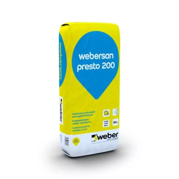 Weber webersan presto 200 falszárító javítóvakolat 30 kg