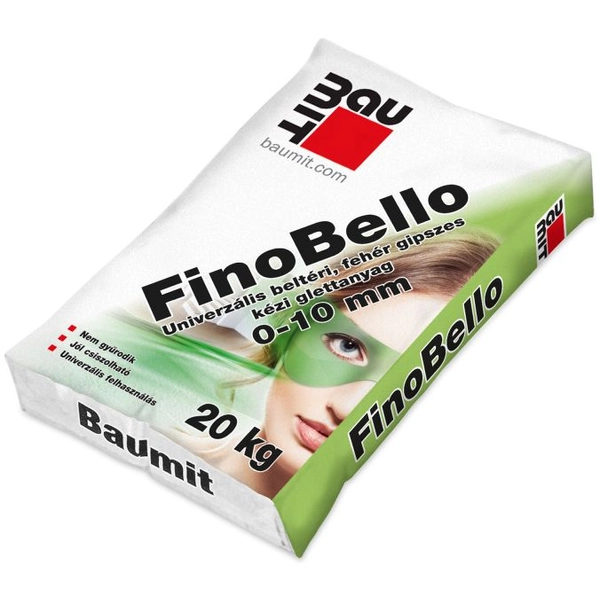 BAUMIT Fino Bello 20 kg kézi gipszes glettanyag 0-10 mm