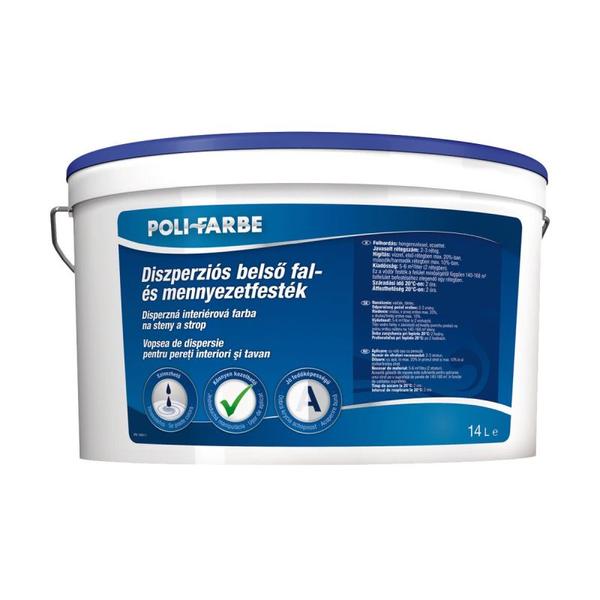 PoliFarbe fal- és mennyezetfesték 14 l diszperziós (Poli-kutya)