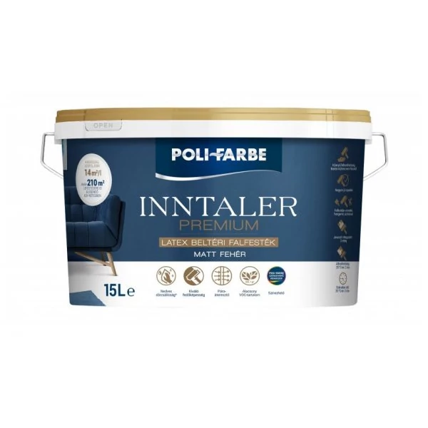 PoliFarbe INNTALER PRÉMIUM MATT LATEX falfesték 15 l