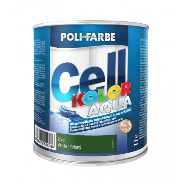 CELLKOLOR AQUA zománcfesték 1 l sf. zöld