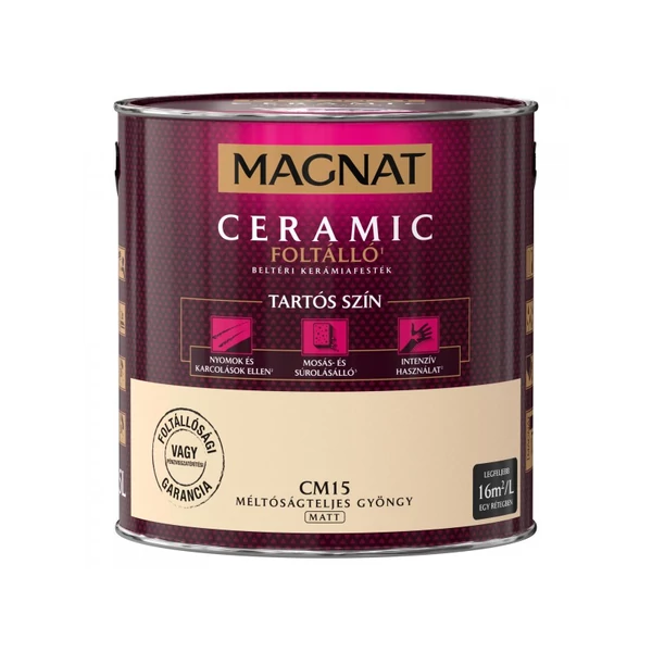 Magnat Ceramic foltálló beltéri kerámiafesték 2,5 l Méltóságteljes gyöngy CM15