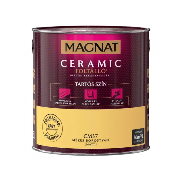 Magnat Ceramic foltálló beltéri kerámiafesték 2,5 l Mézes borostyán CM37