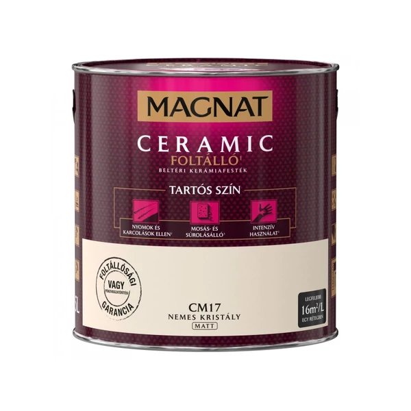 Magnat Ceramic foltálló beltéri kerámiafesték 2,5 l Nemes kristály CM17 Magnat Ceramic foltálló beltéri kerámiafesték 2,5 l Nemes kristály CM17