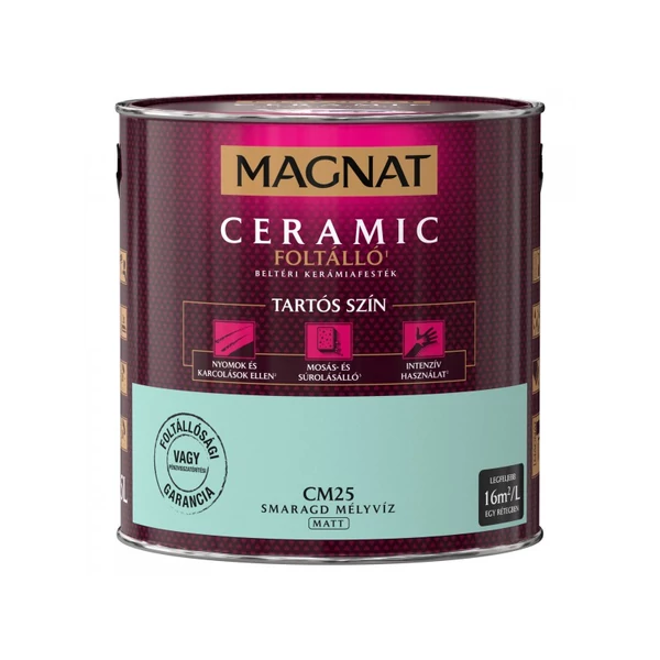 Magnat Ceramic foltálló beltéri kerámiafesték 2,5 l Smaragd mélyvíz CM25