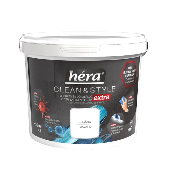 HÉRA Clean and Style 1 l - (Z bázis) | mosható beltéri falfesték